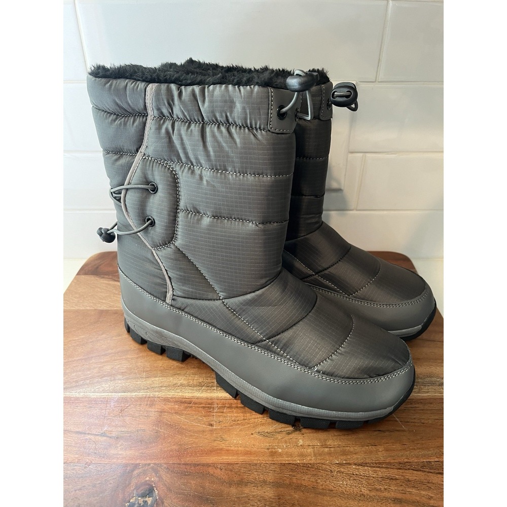 DREAM PAIRS Woman's DSB-216 Snow Boots 3M‎ Thinsulate Lining Dark Grey Size 9